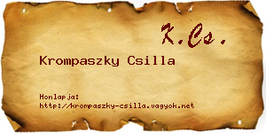 Krompaszky Csilla névjegykártya